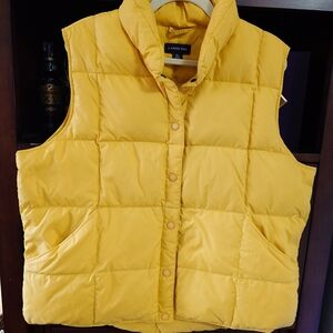Lands' End Yellow Quilted Vest